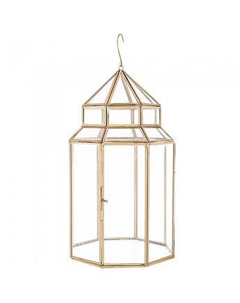Lampion Metalowy Lampion Wiszący Złoty Circus 40 cm, MIA home