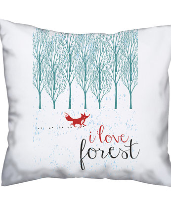 Leśna poduszka. i love forest, las i lis, Love Life and Forest