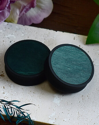 Tunele do uszu 10-100mm / wypełnienie z drewna / morska zieleń, Spirit Of Copper