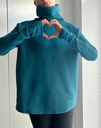 Wąski rękaw Golf Morski z dzianiny pętelkowej, ONE MUG A DAY