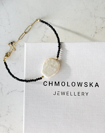 Bransoletka damska z perłą naturalną, Chmolowska Jewellery