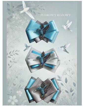 Brosza z Koliberkiem Nowość, Pudrowy Różowy
