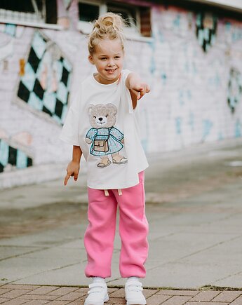 T-shirt oversize Emily Teddy cream, BejbiStory
