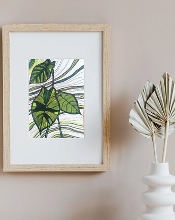 Rysunek kolorowe flamastry oryginalny 20x30 cm, Kwitnace