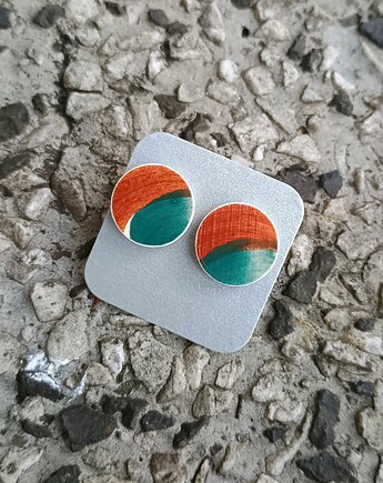 Kolczyki ceramiczne Włocławek, biżuteria z talerzy