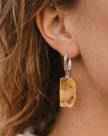 Kolczyki bursztyn bałtycki, Naturalne kolczyki bursztynowe, AmberMal