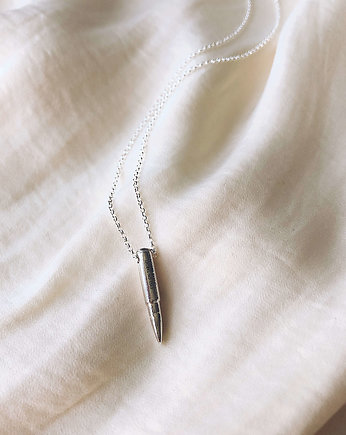 Eyes On Target - mini bullet necklace (silver 1), Unikke Design