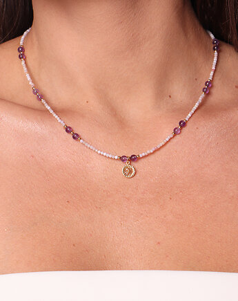 Naszyjnik Talizman spokoju i inspracji z opalu i ametystu, Bring Biżuteria