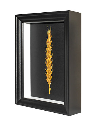 Obraz 3D żywy KŁOS PSZENICY w ramce wisząco-stojącej 17 x 21 cm, Kuźnia Obrazów