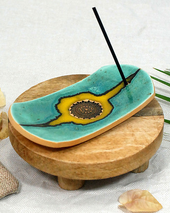 Ceramiczna podstawka na kadzidełko - lawa, 10FingersArt