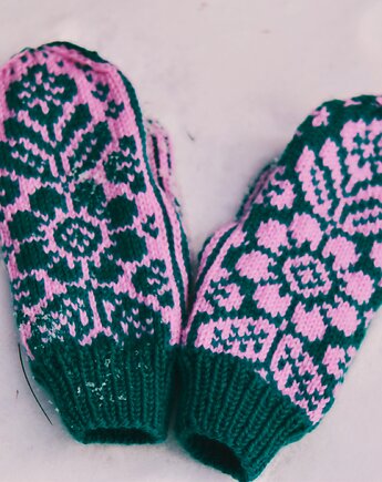 Rękawiczki flower wełniane, moHer