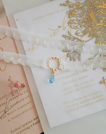 Delikatna podwiązka z kryształkiem Swarovskiego, Anelis Atelier