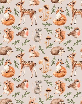 Tapeta Watercolor Forest Pattern 1a 53cmx10m PZ, Bajkowe Wnetrza