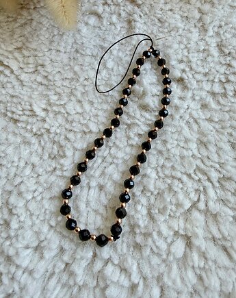 Elegancka zawieszka do telefonu z kamieniami - spinel i hematyt