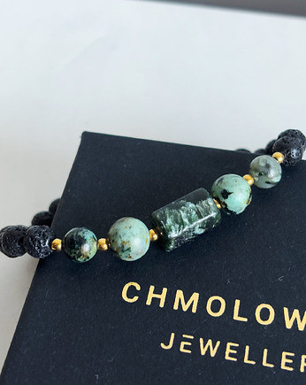 Bransoletka męska Unikat Serafinit, Chmolowska Jewellery