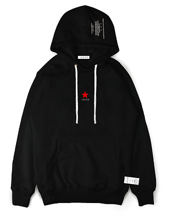 Hoodie z czerwoną  gwiazdką i logo, J A C O B