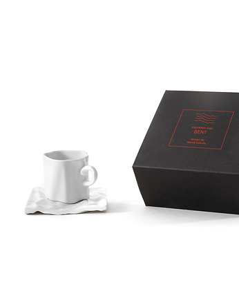 Filiżanka Pogięta espresso / biała porcelana, Modus Design