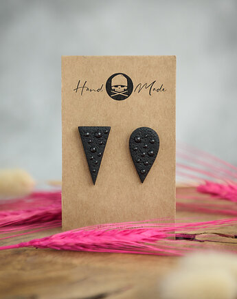 Kolczyki Nie Do Pary - czarne, LaCzapaKabra.biju