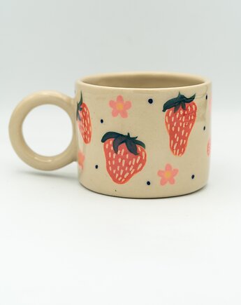 Kubek w truskawki, panika ceramics