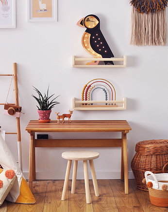Drewniana lampka LED maskonur drewno, Peekaboo Lights