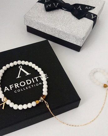 Bransoletka z pierścionkiem White Gold Heart, AFRODITTE COLLECTION