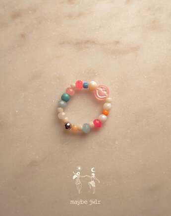 Pierścionek elastyczny z uśmieszkiem 61 mm, Maybe Jwlr