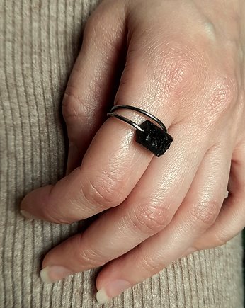 Pierścionek BLACK amulet, ZIĘBA