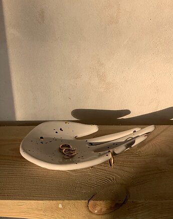 Ceramiczna Łapka Handmade Talerzyk na Biżuterię Dalmatyńczyk w Złote Ciapki, Maison Fragile