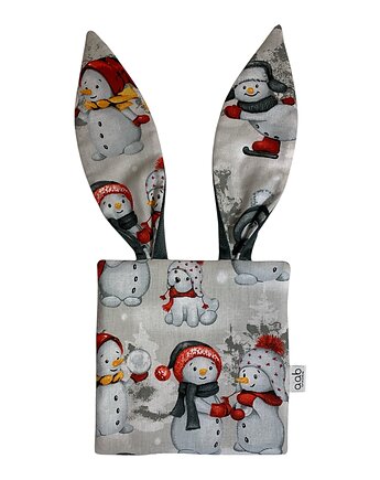 Szmatka sensoryczna z uszkami Bałwanki, aab creative