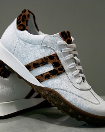 Sneakersyi skórzane panterka  (7220), BOSCCOLO
