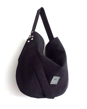 Torba Hobo Mini zamszowa Czarna, sabi tatka