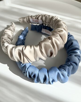 Zestaw 2 marszczonych opasek do włosów - Milou & Alva, Volie Line