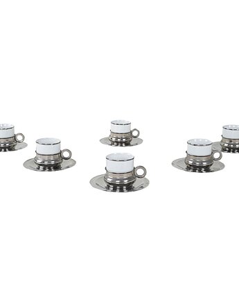 Komplet filiżanek porcelanowych, włoski design, lata 80, produkcja: Włochy, Przetwory design