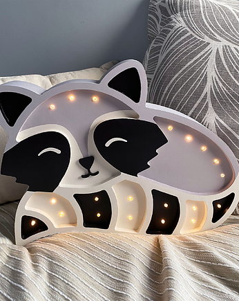 Drewniana lampka LED szop, Peekaboo Lights