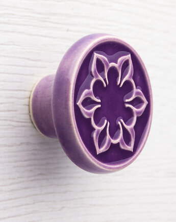 Gałka do mebli fioletowa, wz.2, pracowniazona