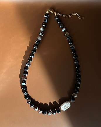 Choker z czarnego sardonyksu i perły, Messme
