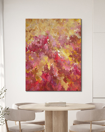 Abstrakcyjny obraz "Sunset Melody" ręcznie malowany na płótnie, AnnSayuri ART