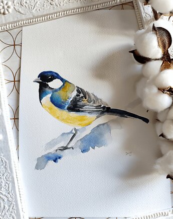 Akwarela sikorka, Wiktoria Borys Art