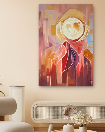 Luna Perla - ręcznie malowany, duży obraz akrylowy na płótnie, MOCO DECO Studio