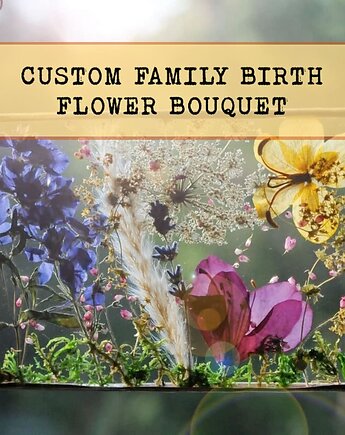 Dekor - kwiaty urodzeniowe - rodzinna pamiątka, MARIAELA