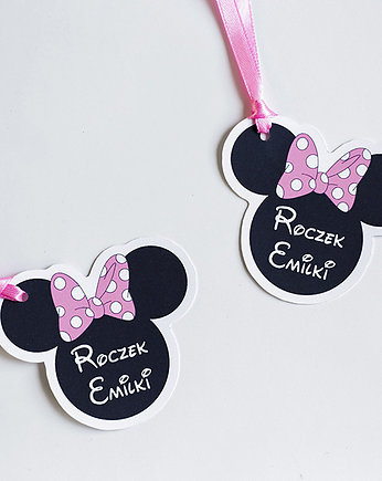 Etykietki personalizowane MYSZKA MINNIE, WOW party