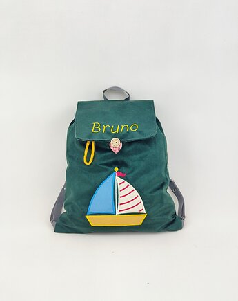 Plecak z żaglówką, prezent dla chłopca, plecak z imieniem, Enitka Sweet Baby Room