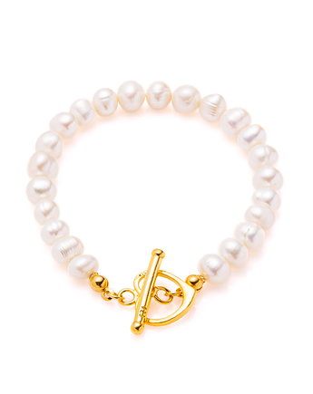 Bransoletka perły srebro 925 pozłacane, Coccola JEWELLERY