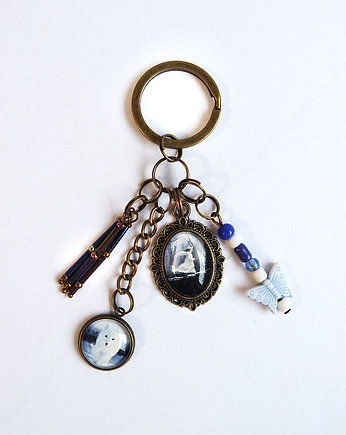 Breloczek - Magiczny las, biały lis, yenoo