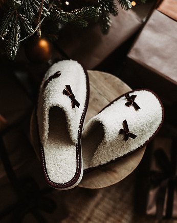 Eleganckie świąteczne pantofelki z kokardkami, Apollie&co