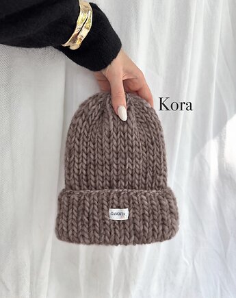 Czapka Lily 100% wełna *kora*, GANGSTA KNIT