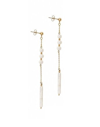 Długie kolczyki z Perłami Pozłacana, Kulka Bransoletki