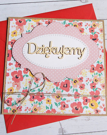 DZIĘKUJEMY : kartka handmade : podziękowanie, kaktusia