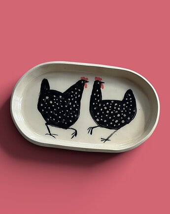 Ręcznie wykonany talerz ceramiczny, NOWdeco