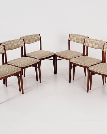 Komplet sześciu krzeseł palisandrowych, lata 70, Thors, Przetwory design